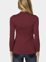 NEW FEELING Womens Burgundy T-Shirts
