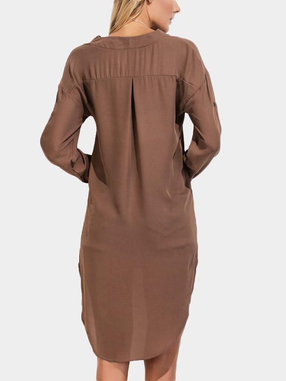 NEW FEELING Womens Brown Casual Dresses