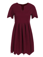 NEW FEELING Womens Burgundy V-Neck Dresses