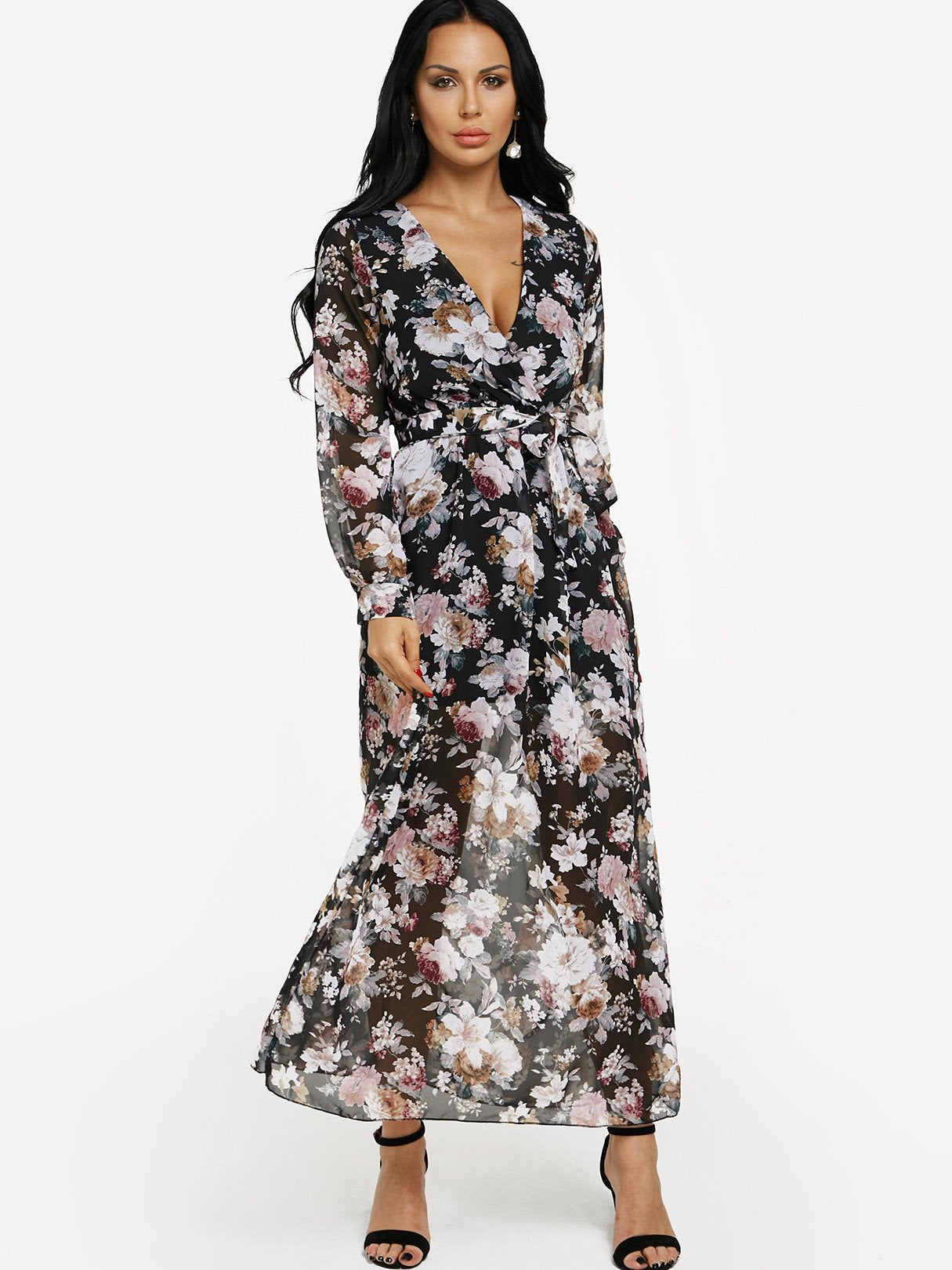 OEM Ladies Black Maxi Dresses
