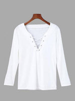 NEW FEELING Womens White T-Shirts