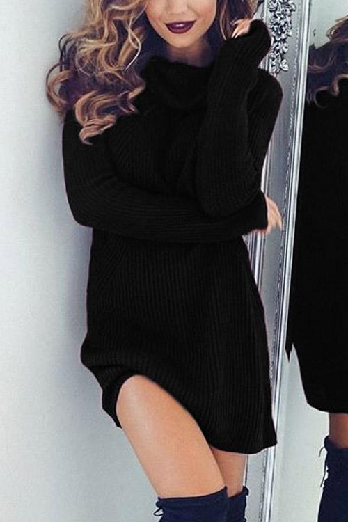 NEW FEELING Womens Black Casual Dresses