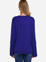 NEW FEELING Womens Blue T-Shirts