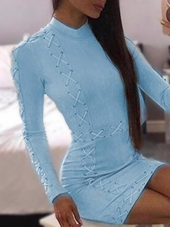NEW FEELING Womens Blue Bodycon Dresses