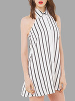 NEW FEELING Womens Striped Sexy Dresses