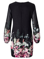 NEW FEELING Womens Black Floral Dresses