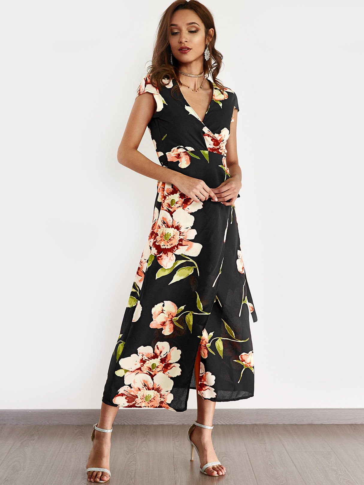 ODM Ladies Short Sleeve Maxi Dresses