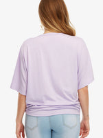 NEW FEELING Womens Purple Plus Size Tops