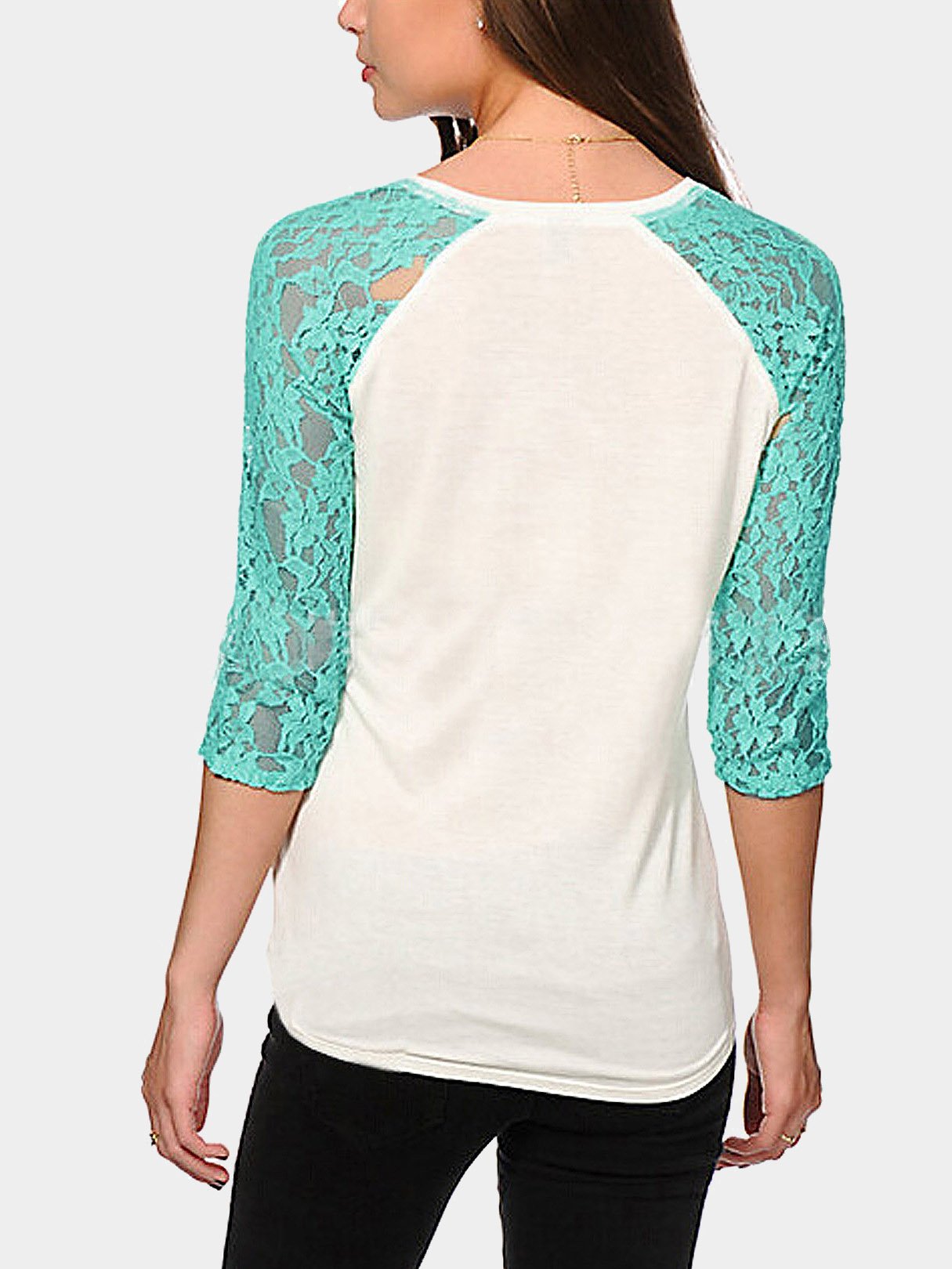 NEW FEELING Womens Green T-Shirts