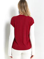NEW FEELING Womens Color Block T-Shirts