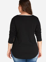 NEW FEELING Womens Color Block Plus Size Tops