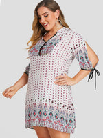 Custom Ladies V-Neck Plus Size Dress