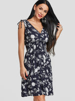 OEM Ladies Black Floral Dresses
