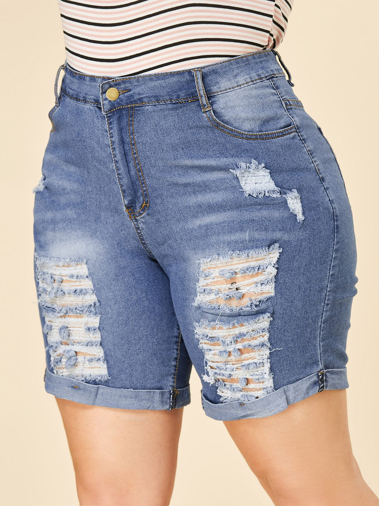 NEW FEELING Womens Blue Plus Size Bottoms
