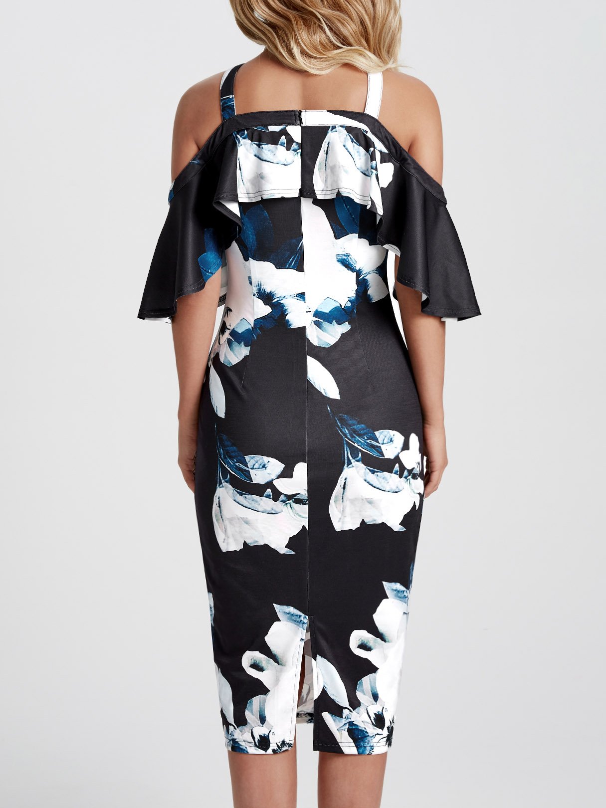 NEW FEELING Womens Black Floral Dresses