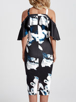 NEW FEELING Womens Black Floral Dresses