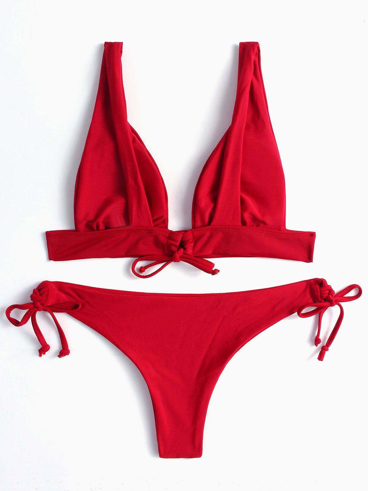 NEW FEELING Womens Burgundy Bikinis