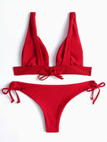 NEW FEELING Womens Burgundy Bikinis