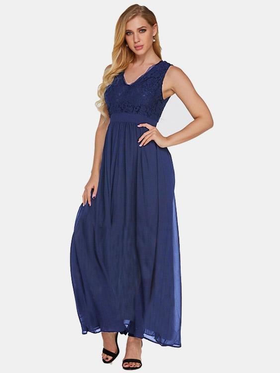 Custom Ladies V-Neck Maxi Dress
