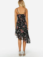 NEW FEELING Womens Black Floral Dresses