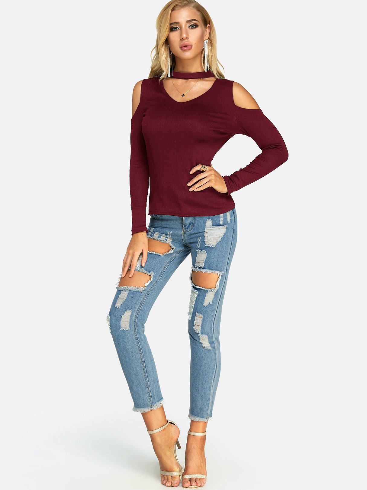 Custom Ladies Deep V Neck Top