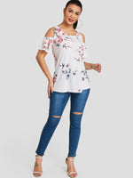 NEW FEELING Womens White T-Shirts