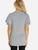 NEW FEELING Womens Grey T-Shirts