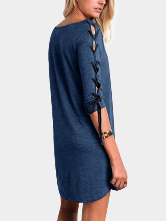 NEW FEELING Womens Blue Casual Dresses