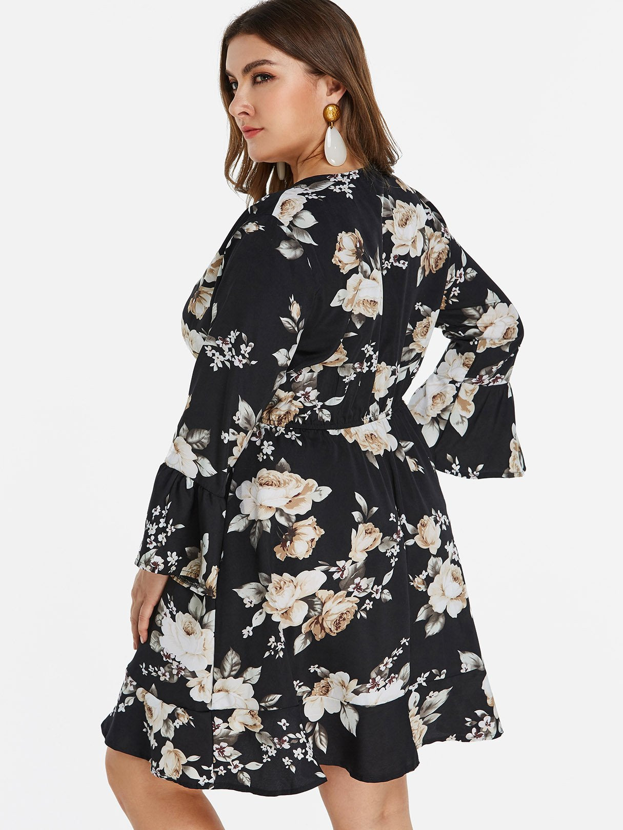 NEW FEELING Womens Black Plus Size Dresses
