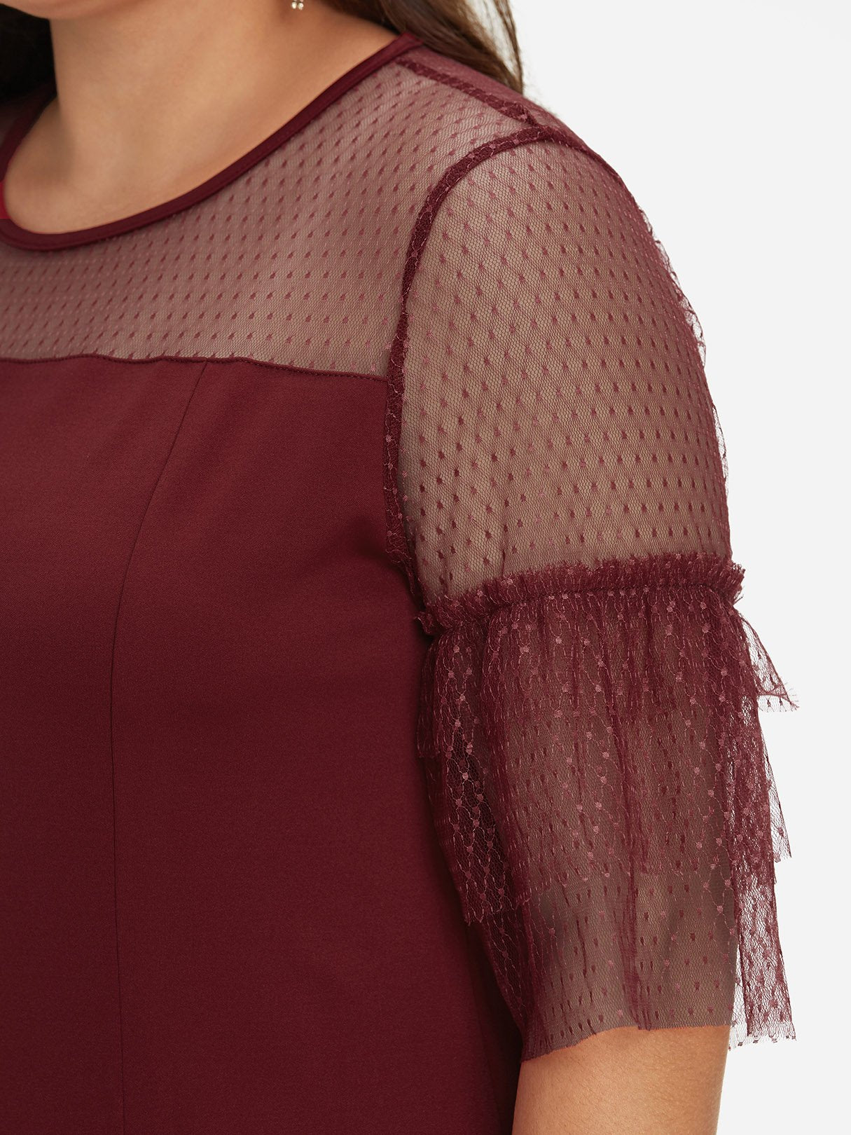 ODM Ladies Half Sleeve Plus Size Dress
