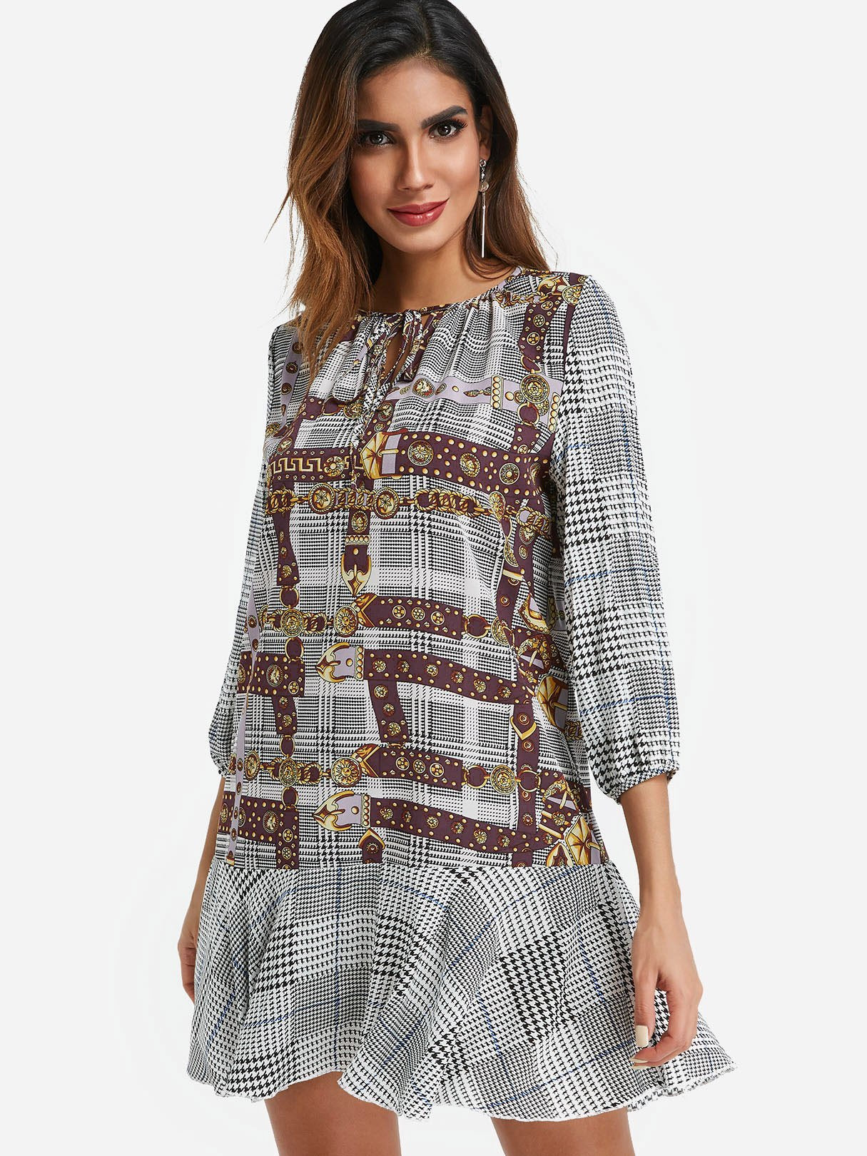 OEM Ladies Burgundy Casual Dresses