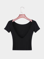 NEW FEELING Womens Black T-Shirts