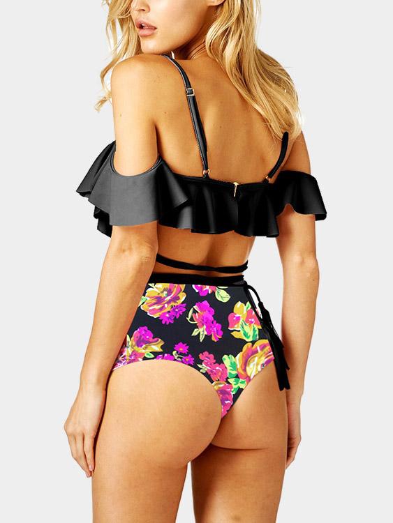 NEW FEELING Womens Black Bikinis