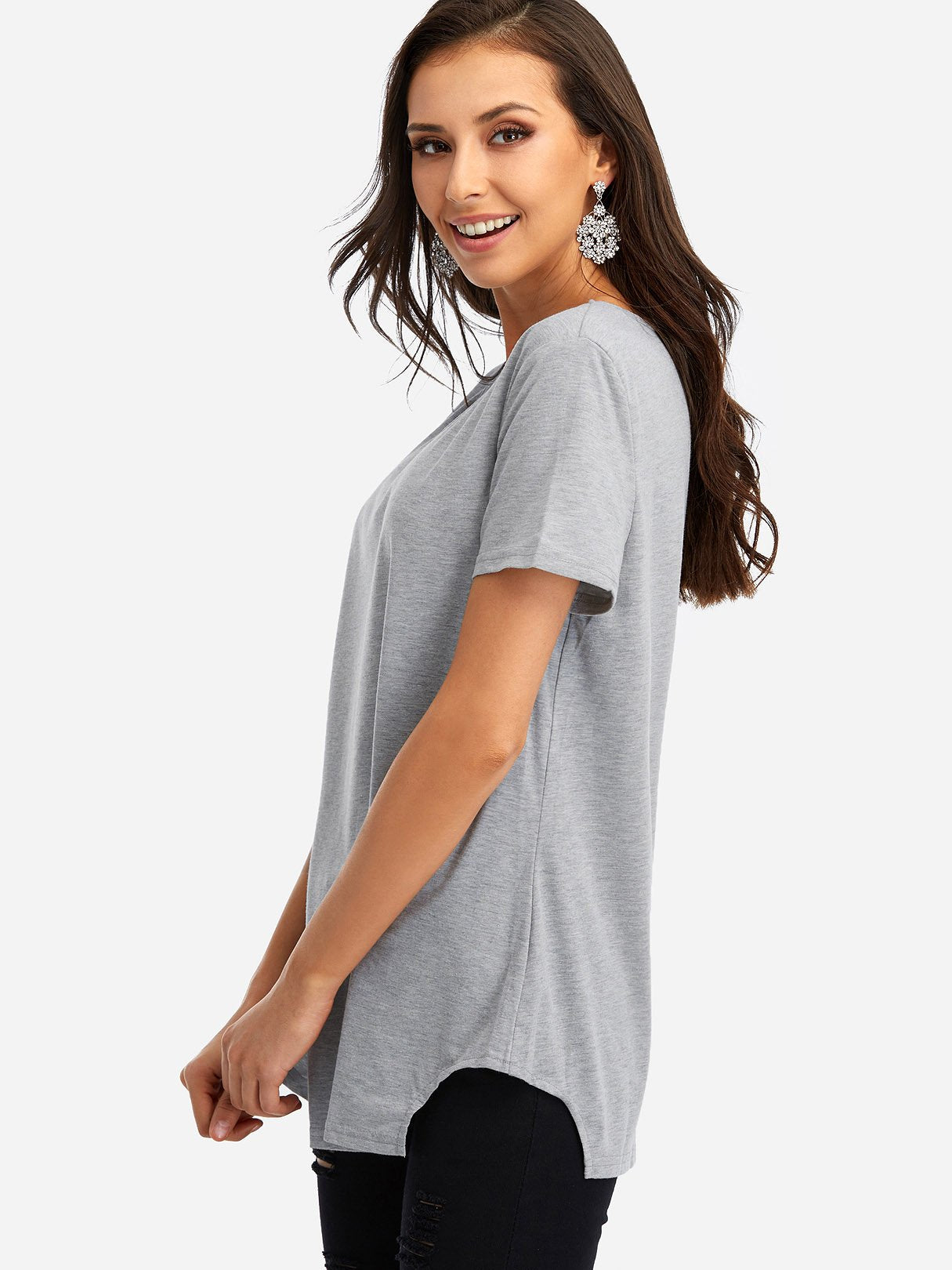 OEM Ladies Grey T-Shirts