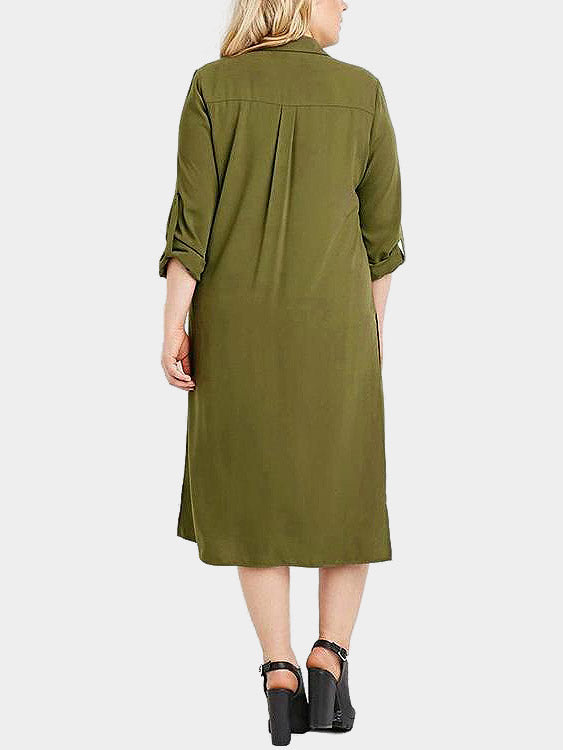 NEW FEELING Womens Green Plus Size Dresses