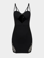 Wholesale Black Sleeveless Lace Spaghetti Strap Sexy Dresses