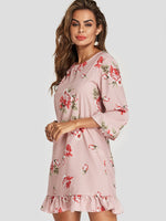 ODM Ladies 3/4 Sleeve Mini Dress