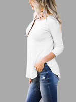 NEW FEELING Womens White T-Shirts