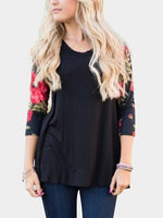 NEW FEELING Womens Black T-Shirts