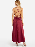 Custom Ladies Black V-Neck Dresses