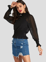 OEM Ladies Black Blouses