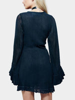 NEW FEELING Womens Navy Casual Dresses