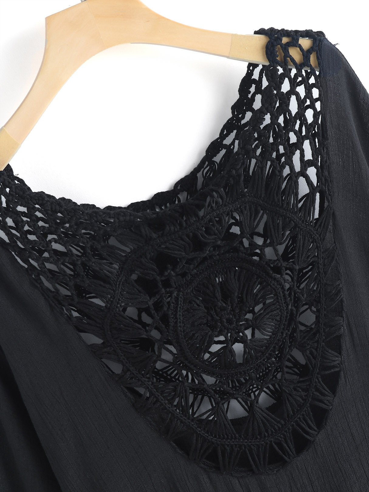 NEW FEELING Womens Black Cover-Ups