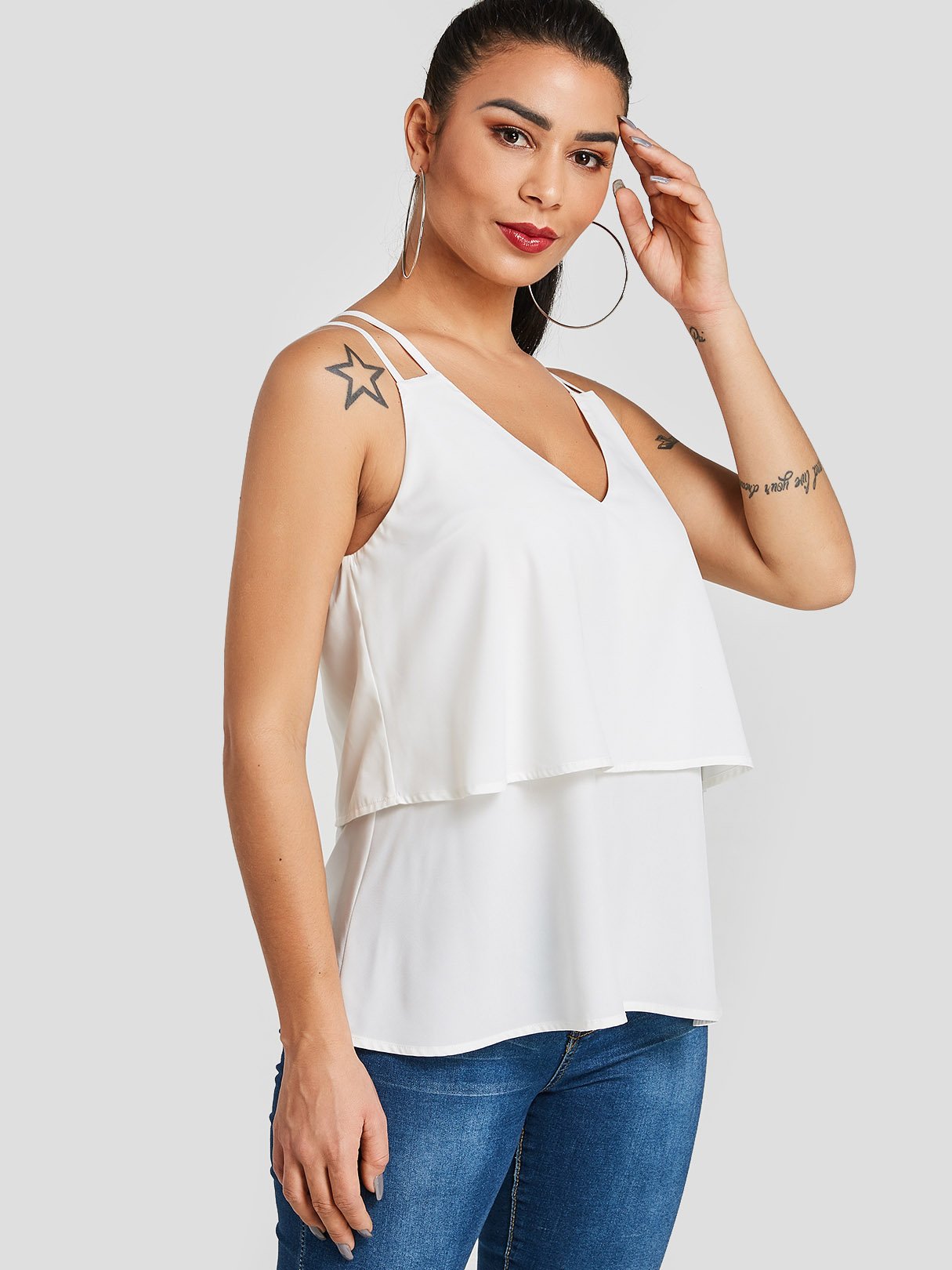 OEM Ladies White Camis