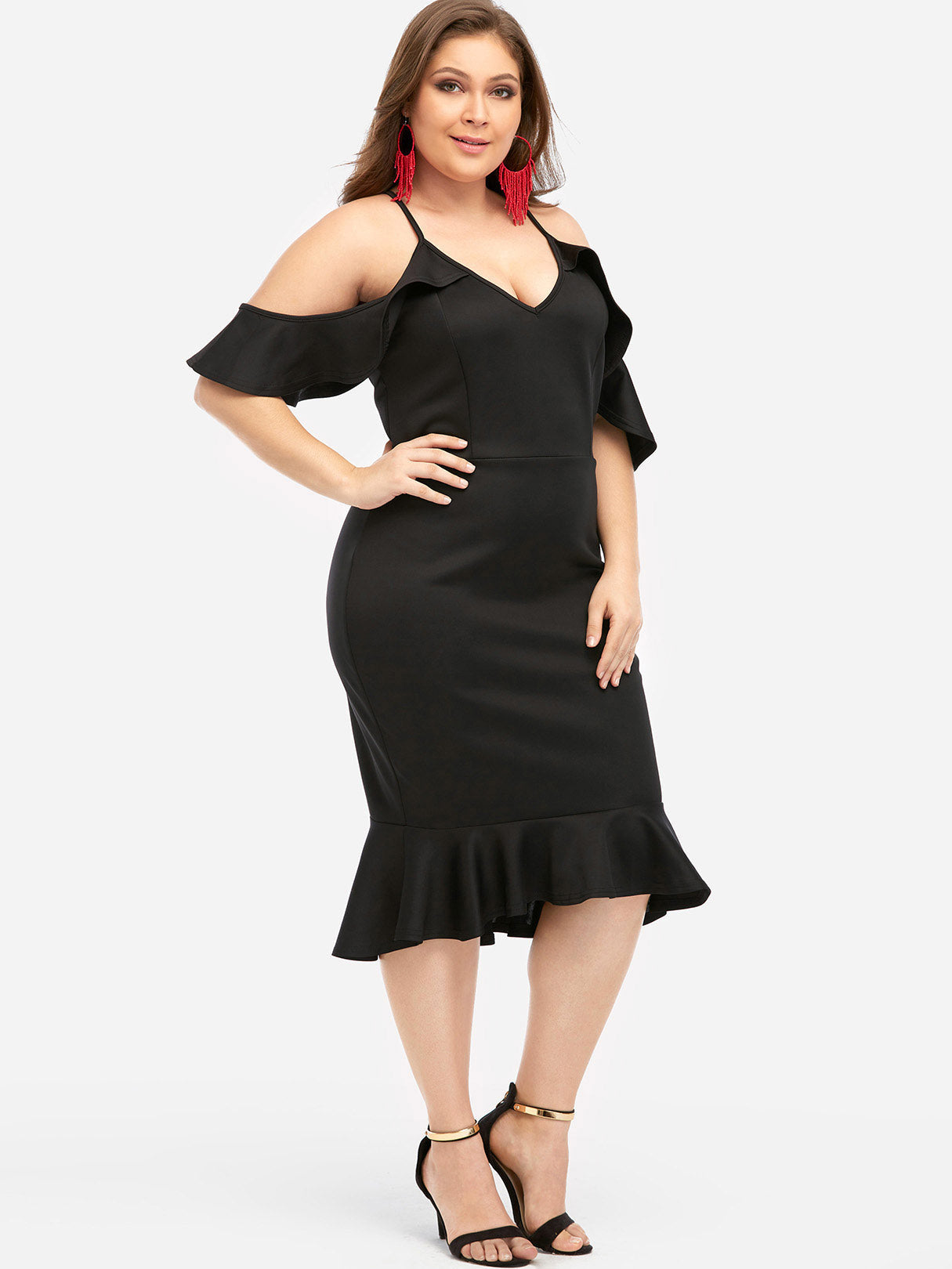 OEM Ladies Black Plus Size Dresses