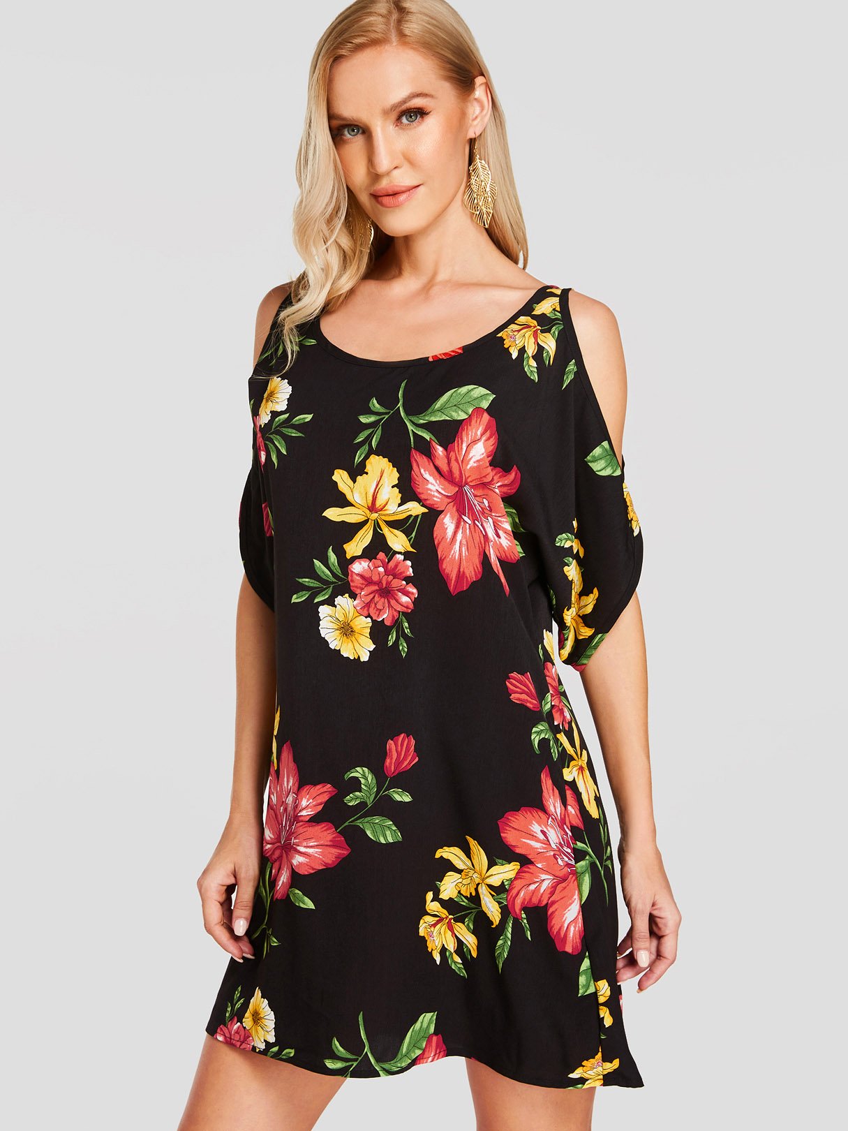 Custom Simple Black Dress With Slit