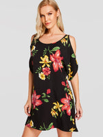 Custom Simple Black Dress With Slit