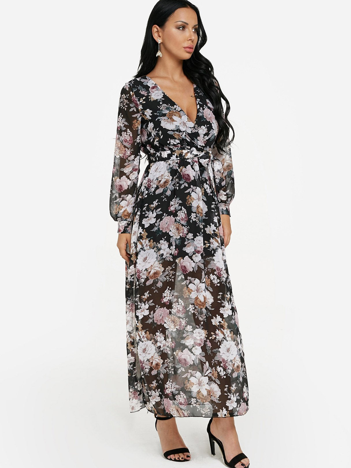 ODM Ladies Long Sleeve Maxi Dress