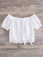 NEW FEELING Womens White Crop Top