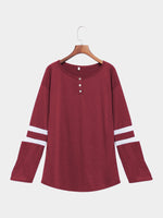 NEW FEELING Womens Burgundy T-Shirts